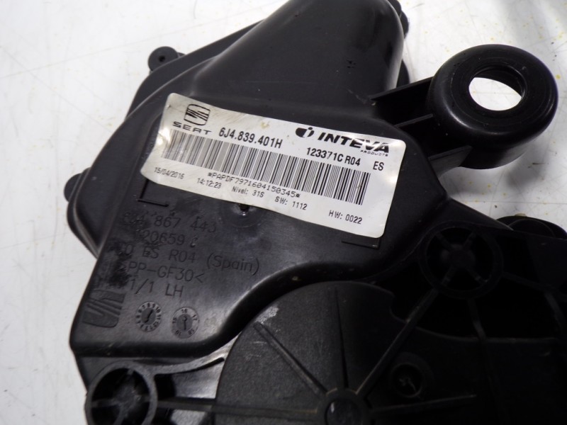 Recambio de elevalunas trasero izquierdo para seat ibiza (6p1) 1.2 tsi referencia OEM IAM 6J4839461A 6J4839401H 123371CR04