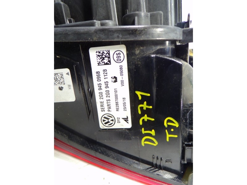 Recambio de piloto trasero derecho para volkswagen polo 1.0 tsi referencia OEM IAM 2G0945096B 2G0945096B 