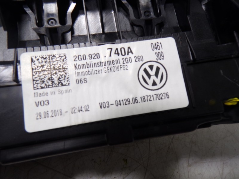 Recambio de cuadro instrumentos para volkswagen polo 1.0 tsi referencia OEM IAM 2G0920740A 2G0920740A 