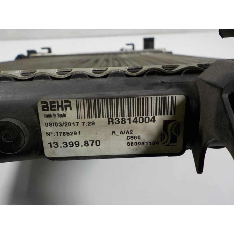 Recambio de radiador agua para opel corsa e 1.4 referencia OEM IAM 13399870 560961104 