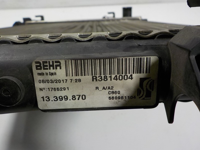 Recambio de radiador agua para opel corsa e 1.4 referencia OEM IAM 13399870 560961104 