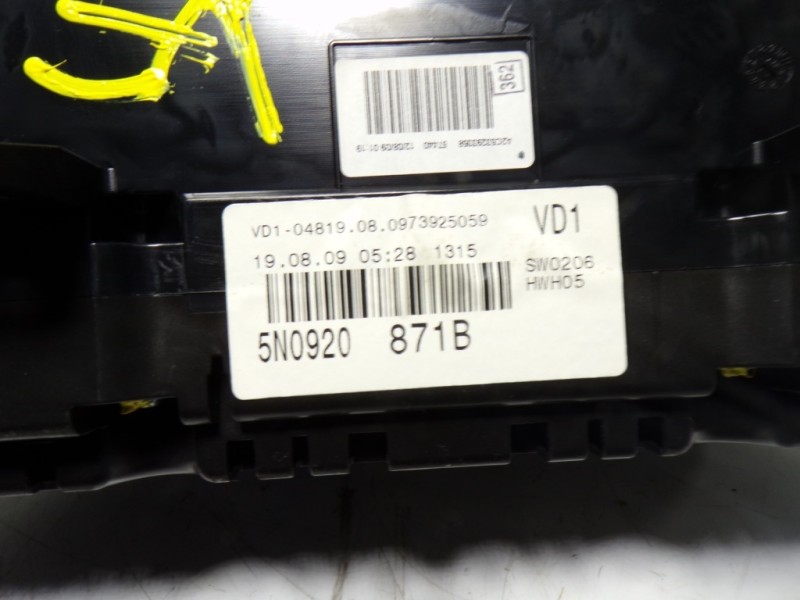 Recambio de cuadro instrumentos para volkswagen tiguan (5n1) 2.0 tdi referencia OEM IAM 5N0920871B 5N0920871B 