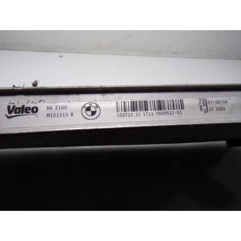 Recambio de radiador agua para bmw serie 4 cabrio (f33) 2.0 turbodiesel referencia OEM IAM 17117600511 M151515B 
