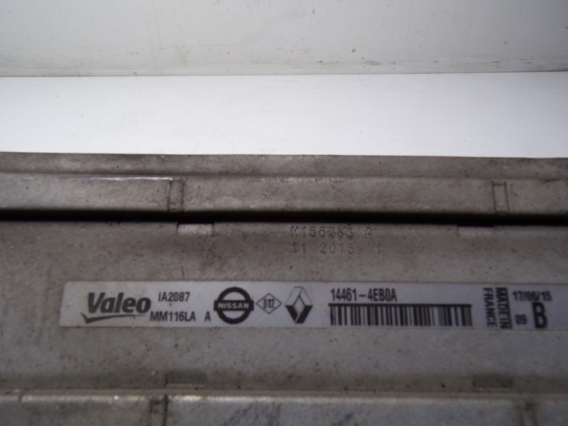 Recambio de intercooler para renault kadjar 1.6 dci diesel fap energy referencia OEM IAM 144614EB1B 144614EB0A 