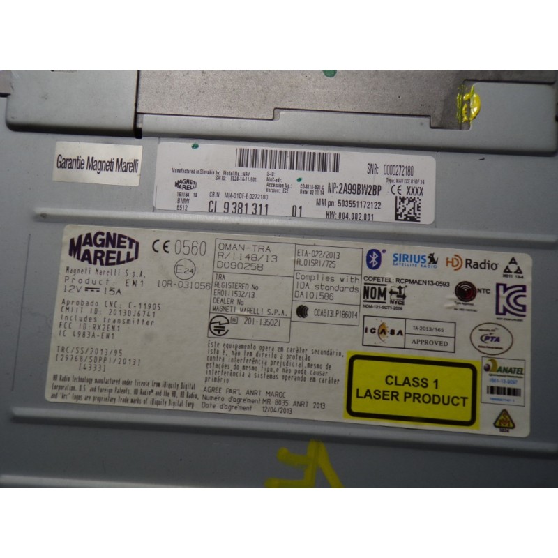 Recambio de sistema navegacion gps para bmw serie 2 coupe (f22) 2.0 turbodiesel referencia OEM IAM 65129381311 9381311 