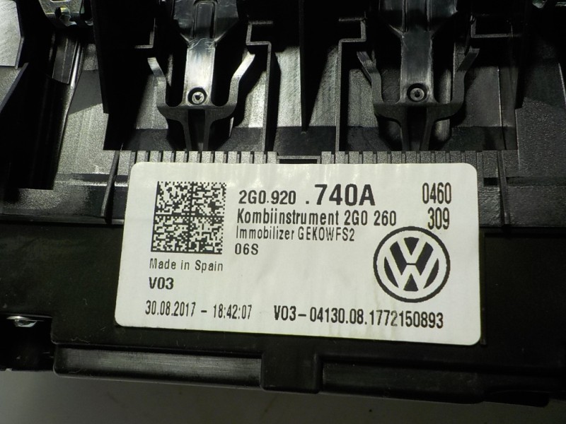 Recambio de cuadro instrumentos para volkswagen polo 1.6 tdi dpf referencia OEM IAM 2G0920740A 2G0920740A 