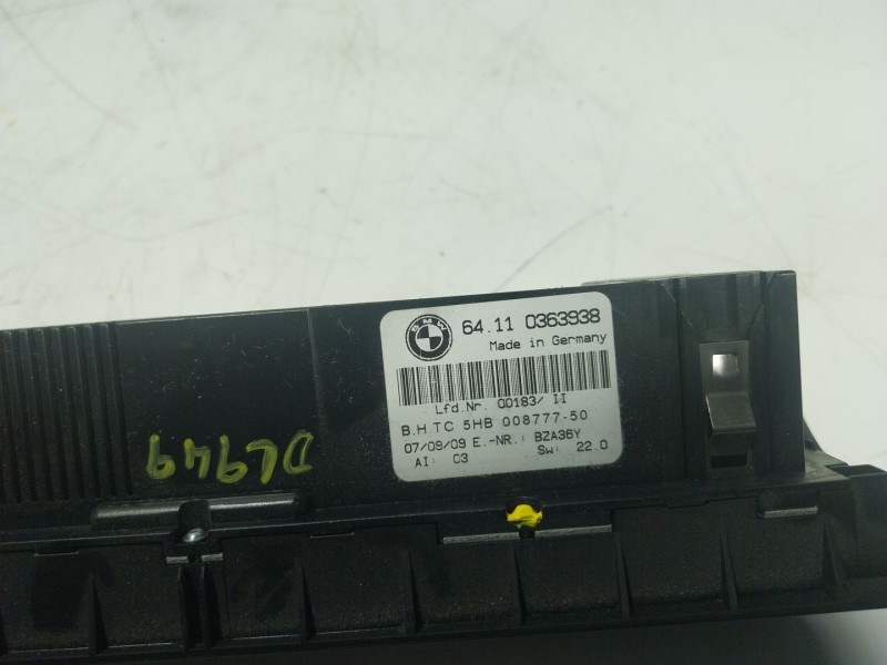 Recambio de mando climatizador para bmw x3 (e83) xdrive 20d referencia OEM IAM  0363938 