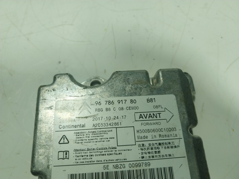 Recambio de centralita airbag para citroën ds5 1.6 blue-hdi fap referencia OEM IAM   