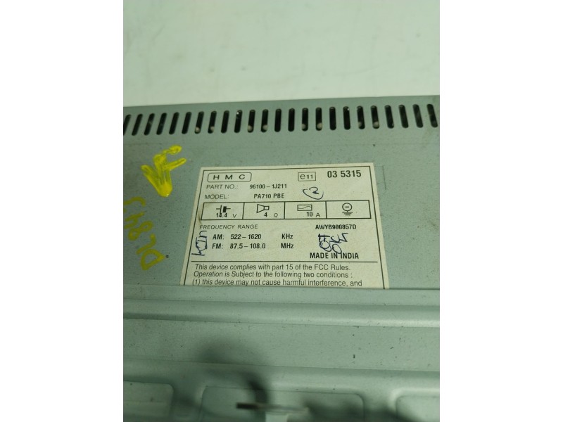 Recambio de sistema audio / radio cd para hyundai i20 1.2 cat referencia OEM IAM  961001J211 