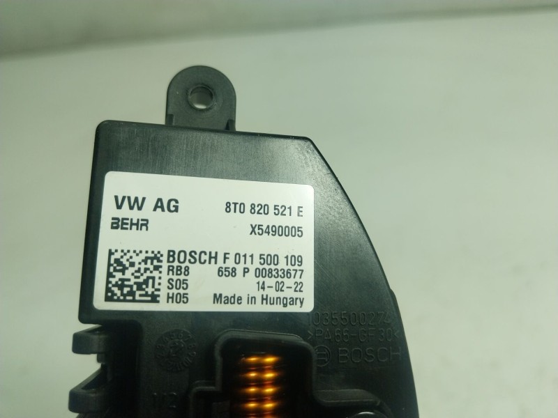 Recambio de resistencia calefaccion para audi a5 coupe (8t) 1.8 16v tfsi referencia OEM IAM   