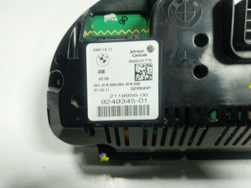 Recambio de cuadro instrumentos para bmw serie 5 lim. (f10) 2.0 turbodiesel referencia OEM IAM 62109358981 924934501 