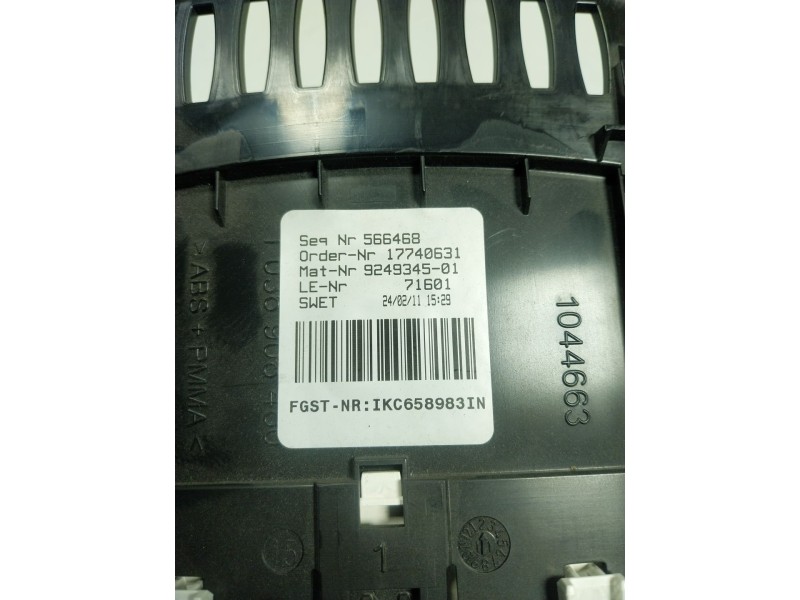 Recambio de cuadro instrumentos para bmw serie 5 lim. (f10) 2.0 turbodiesel referencia OEM IAM 62109358981 924934501 