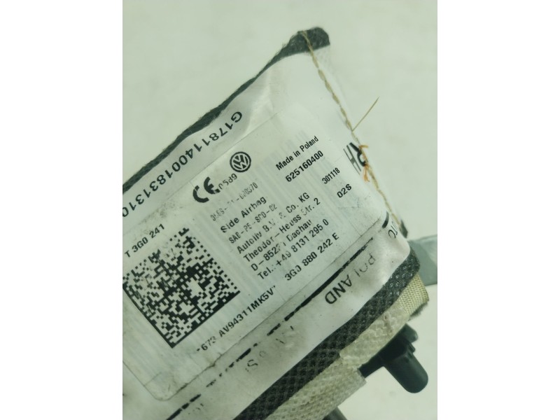 Recambio de airbag lateral derecho para volkswagen passat berlina (cb2) 2.0 tdi referencia OEM IAM  3G0880242E 