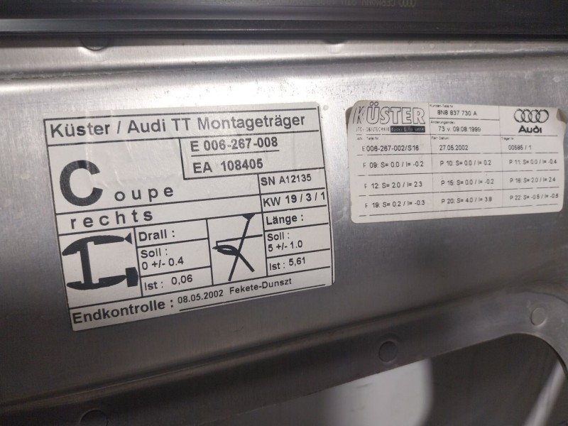 Recambio de elevalunas delantero derecho para audi tt (8n3/8n9) 1.8 20v turbo referencia OEM IAM   