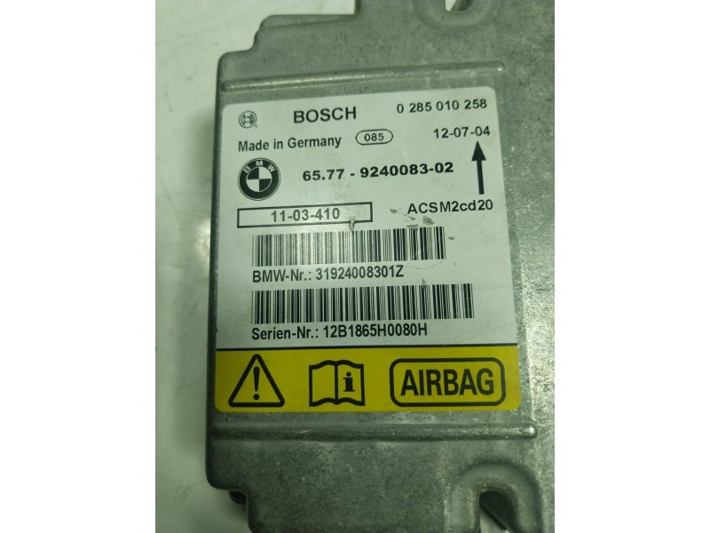Recambio de centralita airbag para bmw x6 (e71) 3.0 turbodiesel cat referencia OEM IAM  924008302 