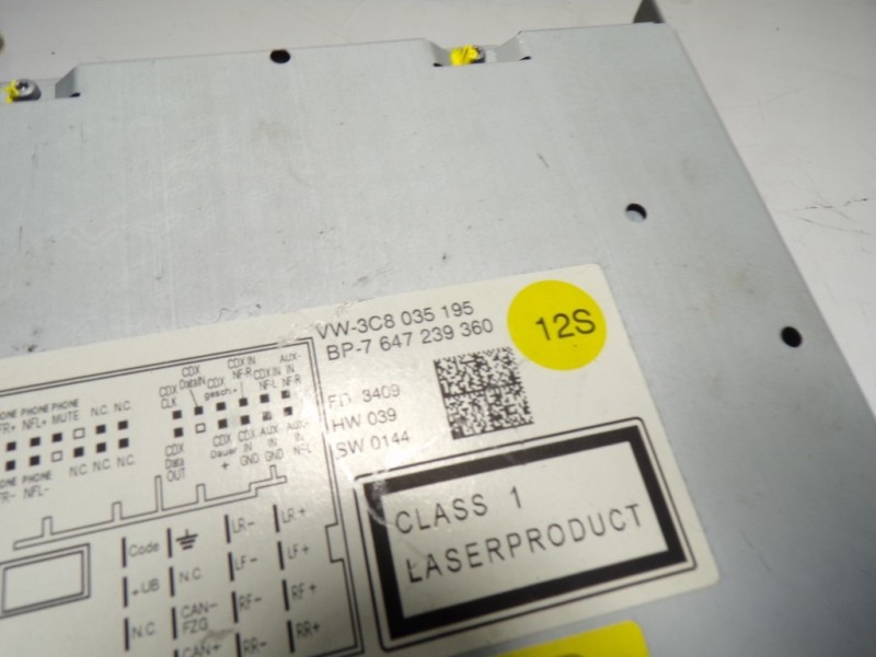 Recambio de sistema audio / radio cd para volkswagen tiguan (5n1) 2.0 tdi referencia OEM IAM 3C8035195 3C8035195 3C8057195X