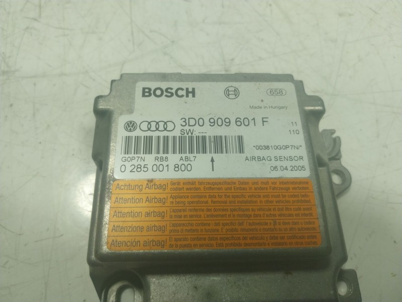 Recambio de centralita airbag para volkswagen touareg (7la) tdi r5 referencia OEM IAM  3D0909601F 