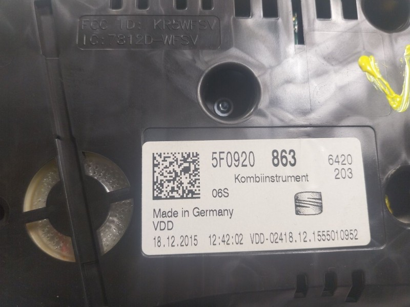 Recambio de cuadro instrumentos para seat leon (5f1) 1.2 tsi referencia OEM IAM  5F0920863 