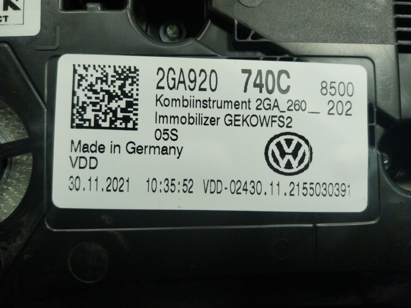 Recambio de cuadro instrumentos para volkswagen t-roc 1.5 16v tsi act referencia OEM IAM  2GA920740C 