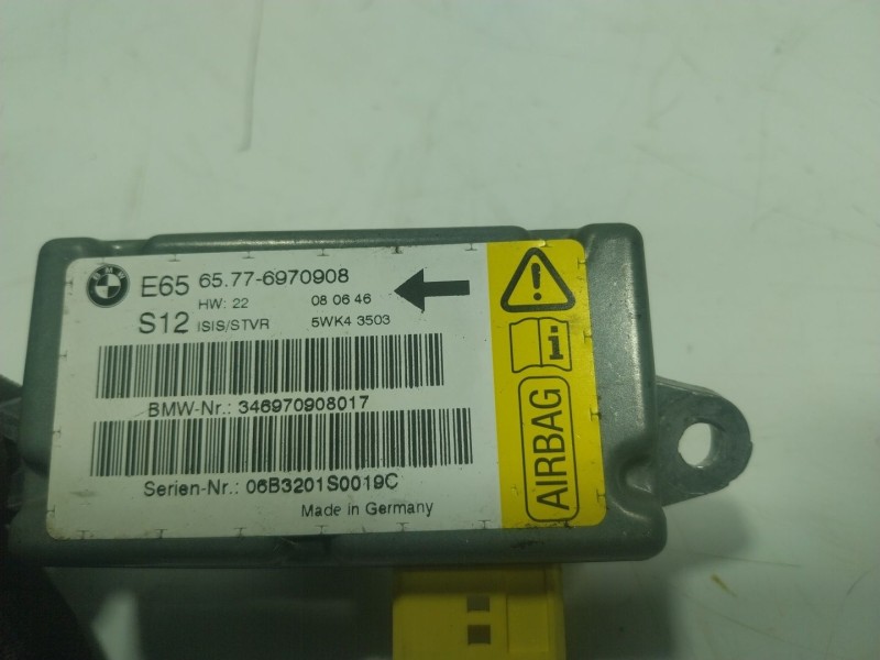 Recambio de centralita airbag para bmw serie 7 (e65/e66) 730ld referencia OEM IAM  6970908 
