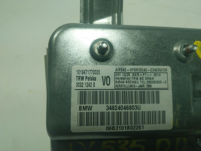 Recambio de airbag lateral delantero derecho para bmw serie 7 (e65/e66) 730ld referencia OEM IAM  34824046803U 