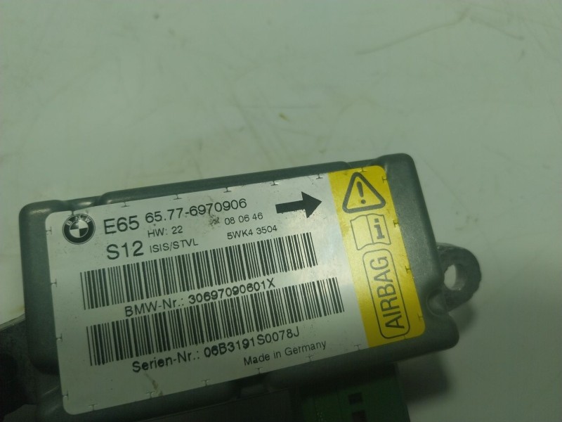 Recambio de centralita airbag para bmw serie 7 (e65/e66) 730ld referencia OEM IAM  30697090601X 