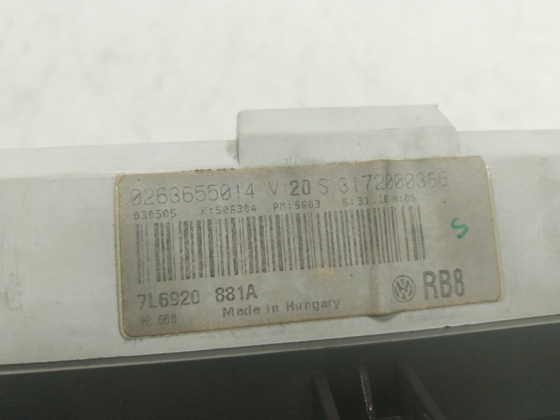 Recambio de cuadro instrumentos para volkswagen touareg (7la) tdi r5 referencia OEM IAM  7L6920881A 