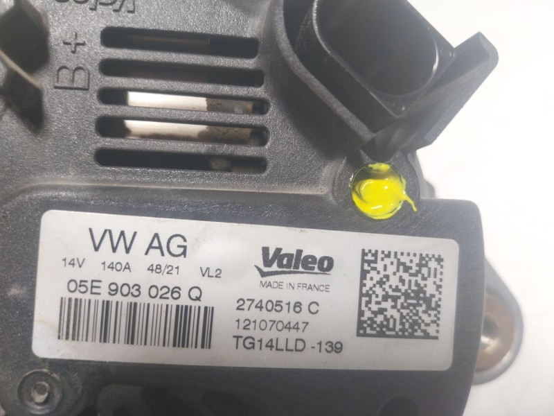 Recambio de alternador para volkswagen t-roc 1.5 16v tsi act referencia OEM IAM 05E903026Q 05E903026Q 