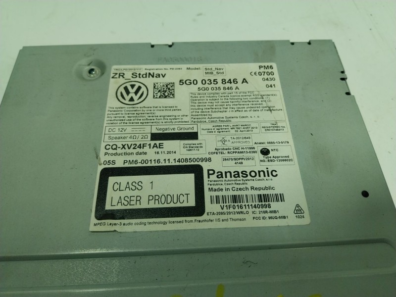 Recambio de sistema navegacion gps para volkswagen golf vii lim. 1.6 tdi dpf referencia OEM IAM  5G0035846 