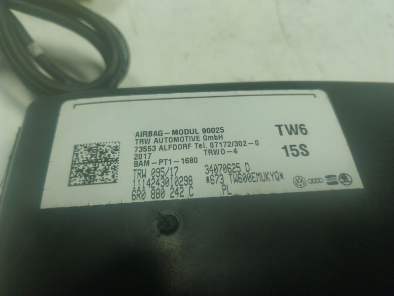 Recambio de airbag lateral delantero derecho para seat ibiza (6p1) 1.2 tsi referencia OEM IAM  6R0880242C 