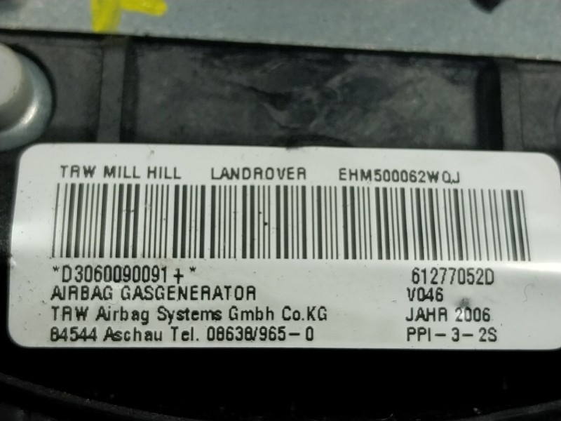 Recambio de airbag delantero izquierdo para land rover range rover (lm) td6 hse referencia OEM IAM EHM500052WQJ 61277052 