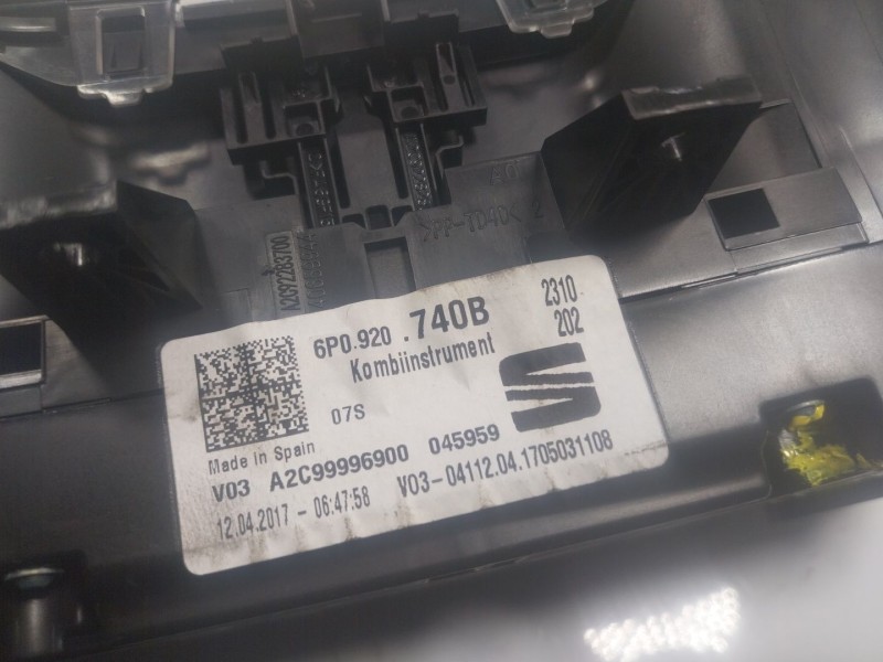 Recambio de cuadro instrumentos para seat ibiza (6p1) 1.2 tsi referencia OEM IAM  6P0920740B 