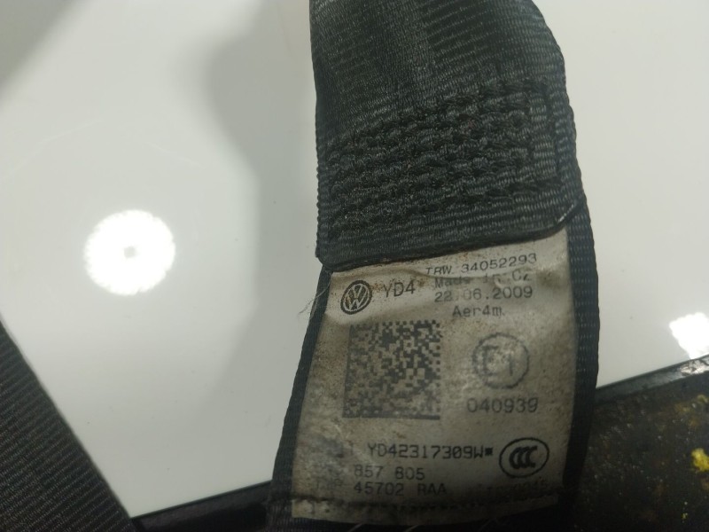 Recambio de cinturon seguridad trasero izquierdo para volkswagen tiguan (5n1) 2.0 tdi referencia OEM IAM  5N0857805 