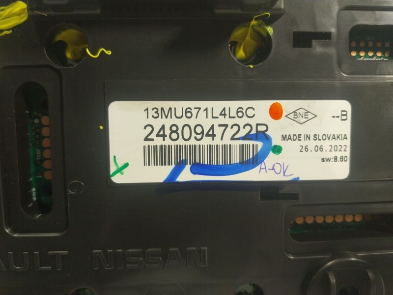 Recambio de cuadro instrumentos para renault captur ii 1.0 tce referencia OEM IAM  248094722R 