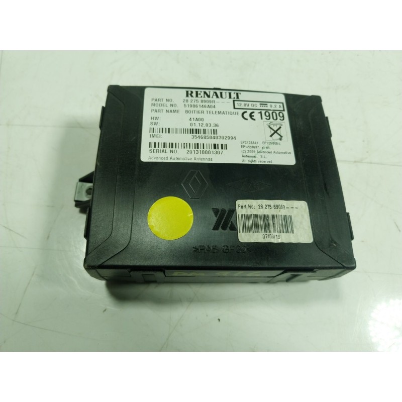 Recambio de modulo electronico para renault zoe (bfm_) zoe referencia OEM IAM  282758909R 