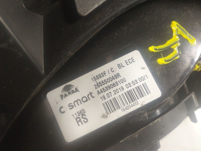 Recambio de piloto trasero izquierdo para smart forfour ev eq 17.6 kwh referencia OEM IAM  265550049R 