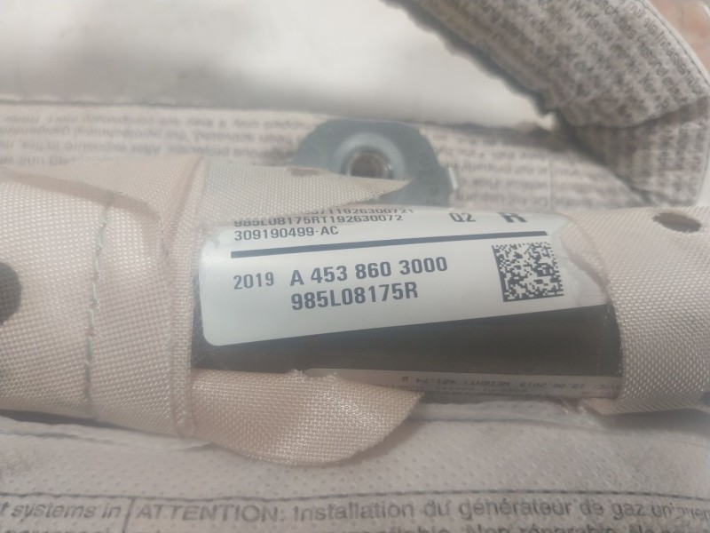 Recambio de airbag cortina delantero derecho para smart forfour ev eq 17.6 kwh referencia OEM IAM  A4538603000 