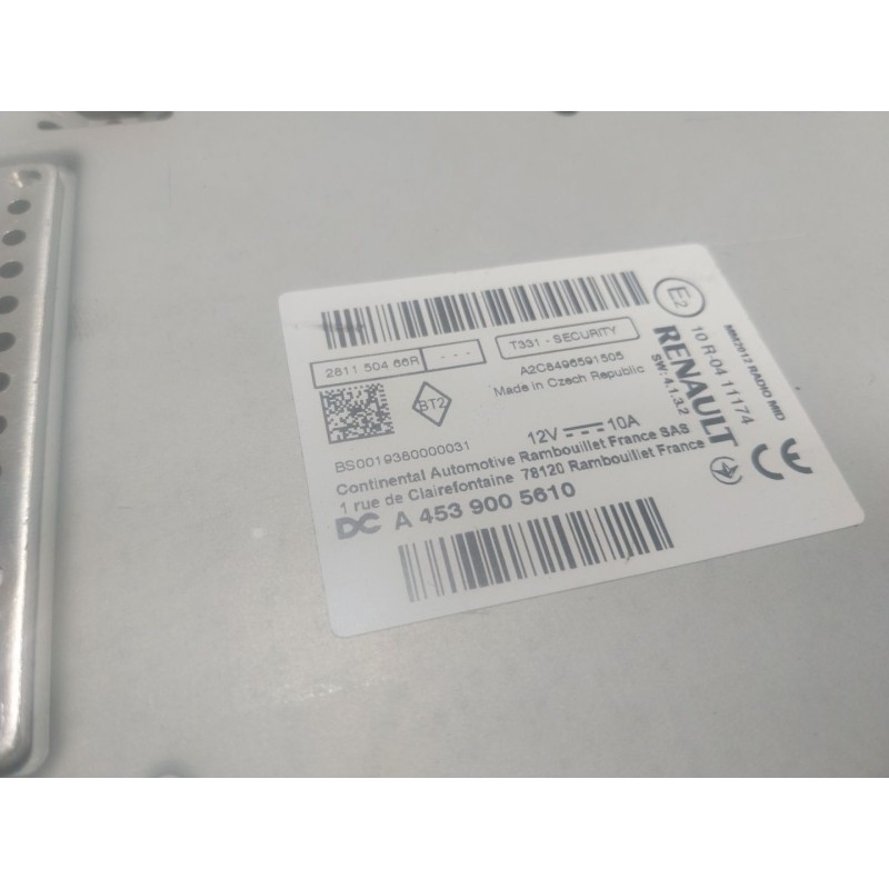 Recambio de sistema audio / radio cd para smart forfour ev eq 17.6 kwh referencia OEM IAM  A4539005610 