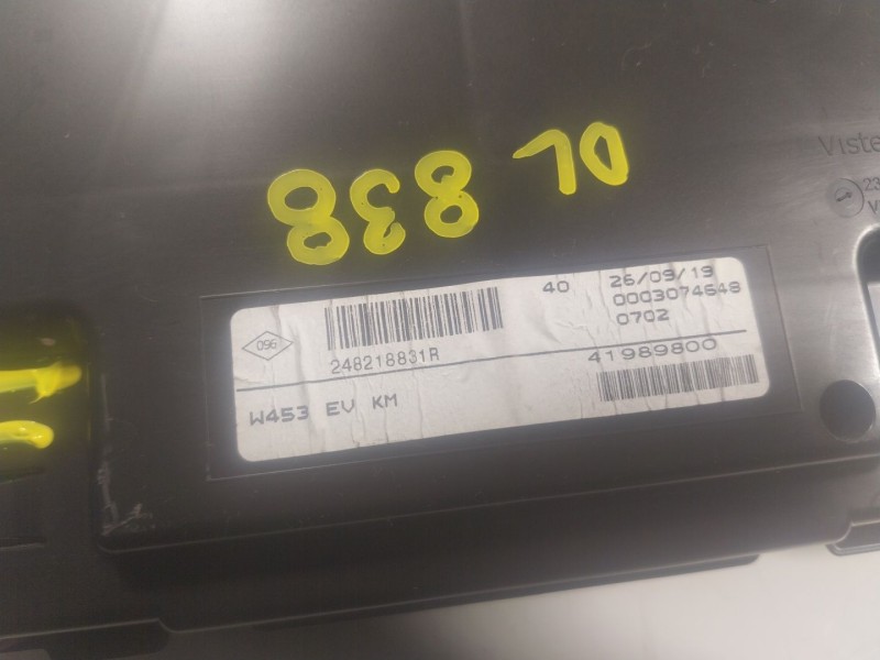 Recambio de cuadro instrumentos para smart forfour ev eq 17.6 kwh referencia OEM IAM  248218831R 