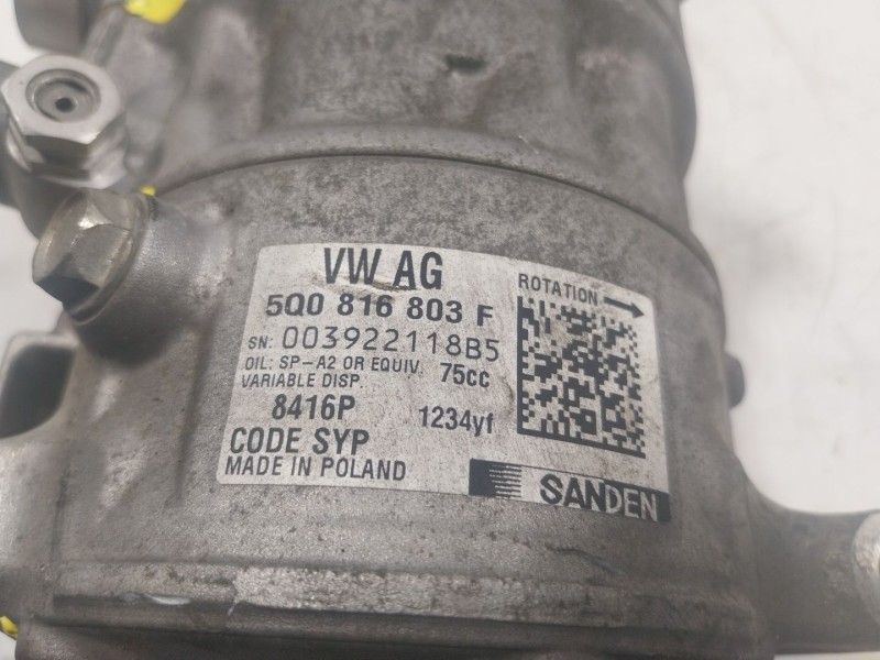 Recambio de compresor aire acondicionado para seat leon (5f1) fr referencia OEM IAM  5Q0816803F 