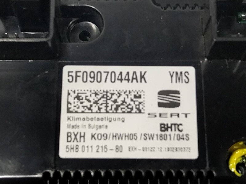 Recambio de mando climatizador para seat leon (5f1) fr referencia OEM IAM 5F0907044AKYMS 5F0907044 