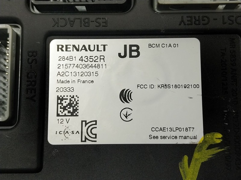 Recambio de modulo electronico para renault megane iv berlina 5p 1.3 tce referencia OEM IAM 284B14352R 284B14352R 