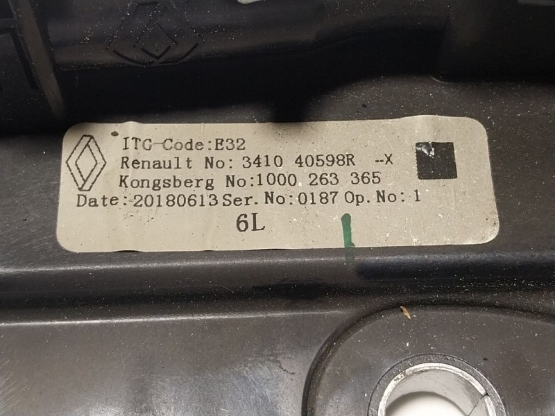 Recambio de palanca cambio para renault zoe 68 kw referencia OEM IAM  341040598R 