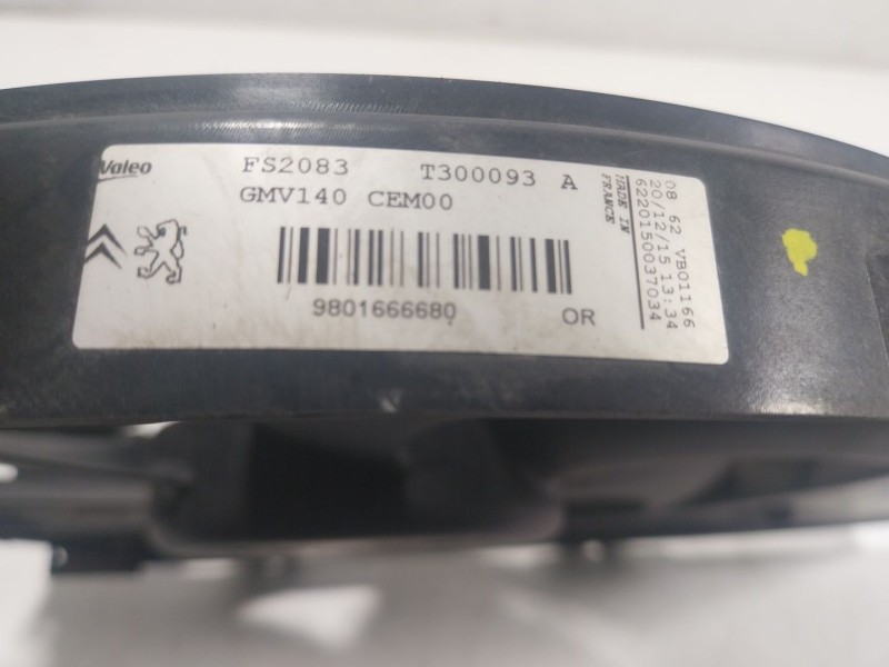 Recambio de electroventilador para citroën c4 cactus 1.6 bluehdi 100 referencia OEM IAM  9801666680 