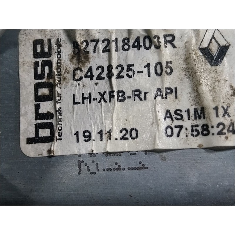 Recambio de elevalunas trasero izquierdo para renault megane iv berlina 5p 1.3 tce referencia OEM IAM 827218403R 827218403R 