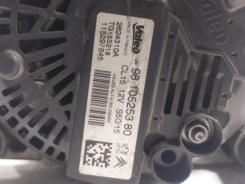 Recambio de alternador para citroën c4 cactus 1.6 bluehdi 100 referencia OEM IAM  9810525380 
