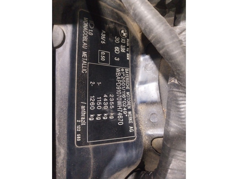 bmw x3 (e83) del año 2008