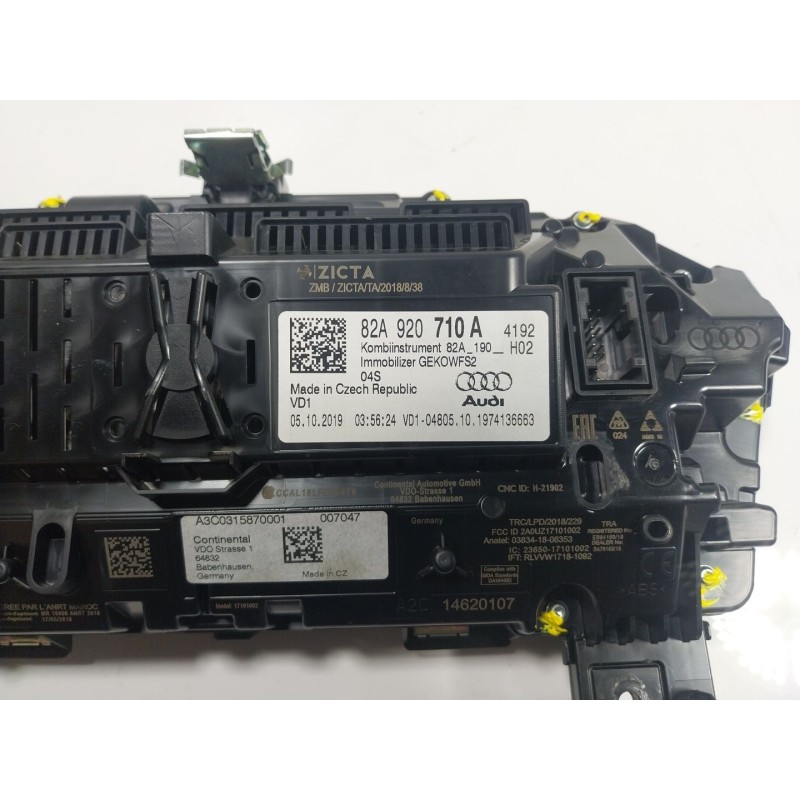 Recambio de cuadro instrumentos para audi a1 sportback (gba) 25 tfsi s line referencia OEM IAM 82A920710A 82A920710 