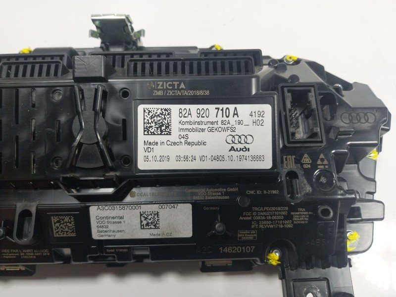 Recambio de cuadro instrumentos para audi a1 sportback (gba) 25 tfsi s line referencia OEM IAM 82A920710A 82A920710 