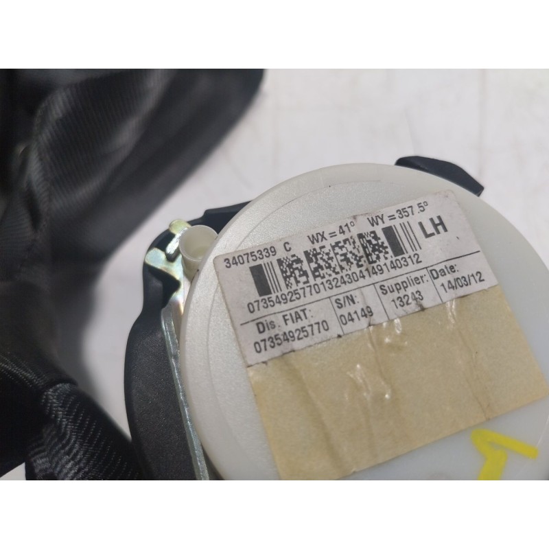 Recambio de cinturon seguridad trasero izquierdo para fiat nuova 500 (150) 1.2 cat referencia OEM IAM  34075339C 